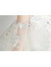 Cold Shoulder Beaded Lace Tulle Flower Girl Dress